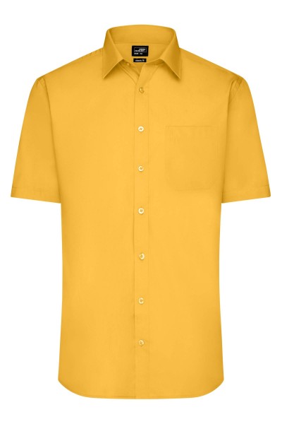 Men&#039;s Shirt Shortsleeve Poplin JN680, yellow