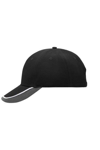 Half-Pipe Sandwich Cap, black/white/light-grey, MB049, one size