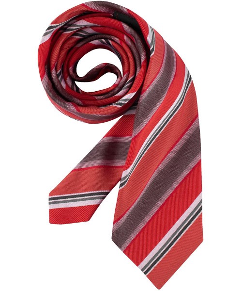 Krawatte, rot/grau gestreift