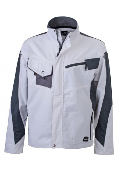 Workwear Jacket - STRONG - JN821, white/carbon