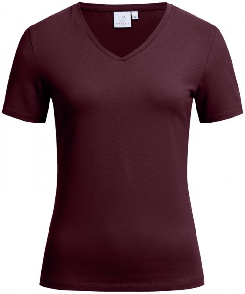 D-Shirt V-Neck 1/2 RF, burgund