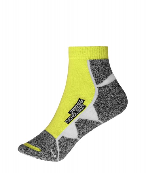 Sport Sneaker Socks JN214, bright-yellow/white