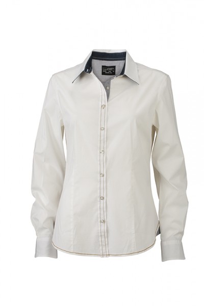 Ladies&#039; Shirt, Hemden/Blusen, off-white/navy/white-navy