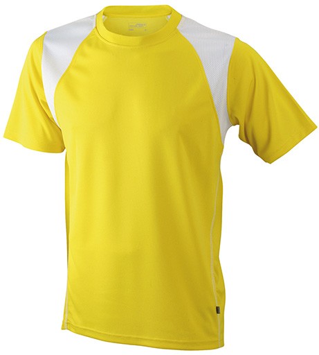 Running-T Junior, T-Shirts, yellow/white