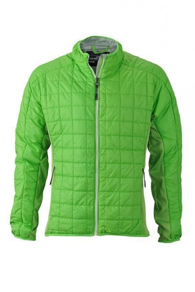 Men's Hybrid Jacket JN1116, spring-green/silver