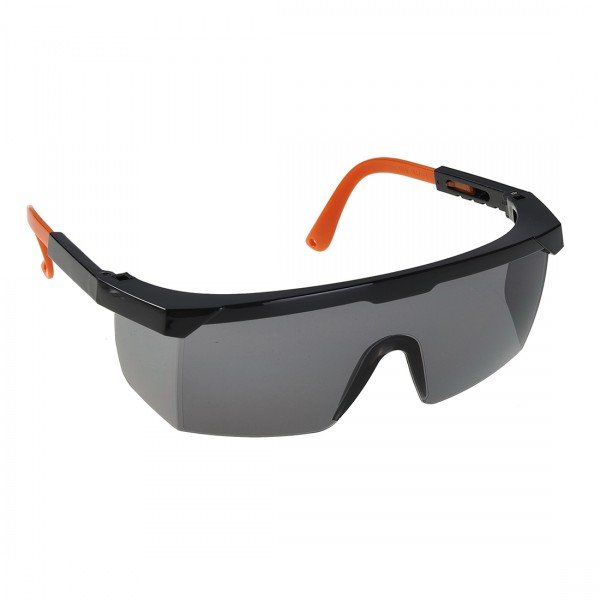 Klassische Schutzbrille, PW33, Smoke/Schwarz/Orange