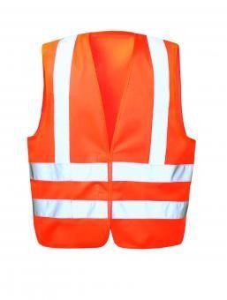 Polyester-Warnweste mit Schulterreflex, orange
