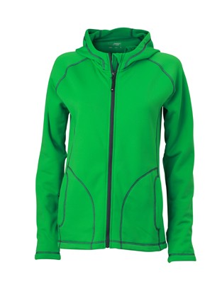 Ladies' Stretchfleece Jacket, Jacken, fern-green/carbon