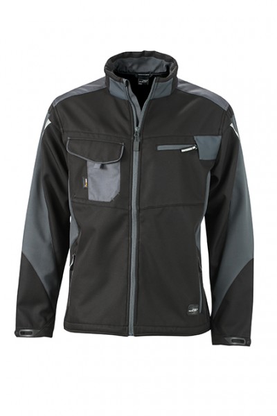 Workwear Softshell Jacket - STRONG - JN844, black/carbon