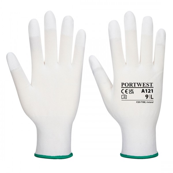 PU-Fingerkuppen Handschuh, A121, Weiß