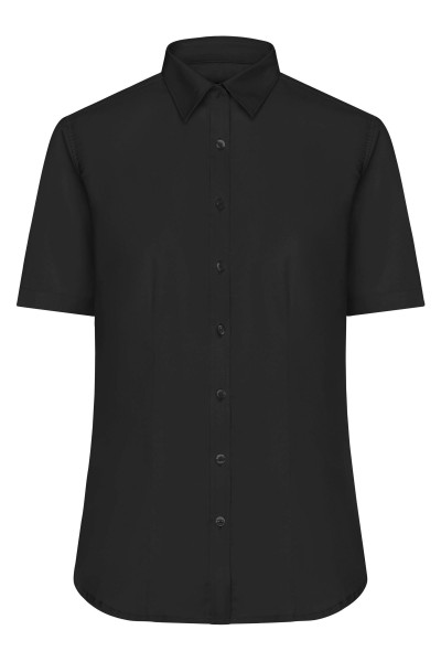 Ladies&#039; Shirt Shortsleeve Micro-Twill JN683, black