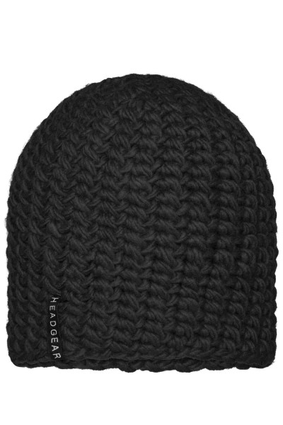 Casual Outsized Crocheted Cap, black, MB7941, one size