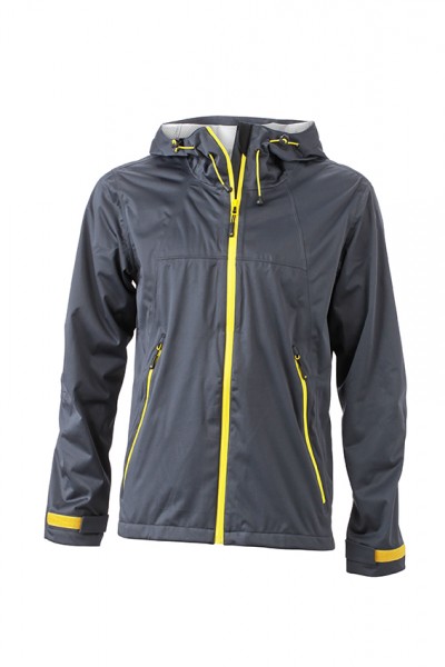 Men&#039;s Outdoor Jacket JN1098, iron-grey/yellow