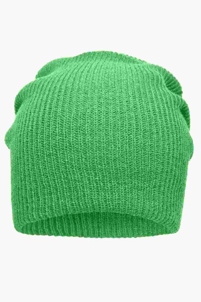 Knitted Long Beanie, lime-green, MB7955, one size