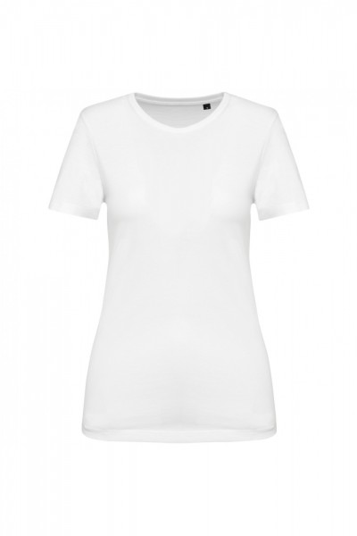 Supima® Damen-T-Shirt mit Rundhals ausschnitt und kurzen Ärmeln PK301, White