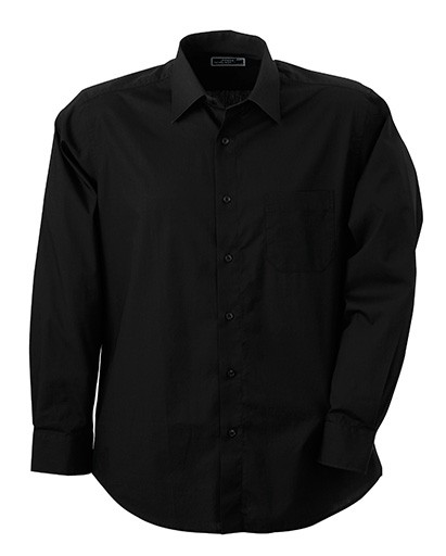 Men&#039;s Shirt Classic Fit Long, Hemden/Blusen, black