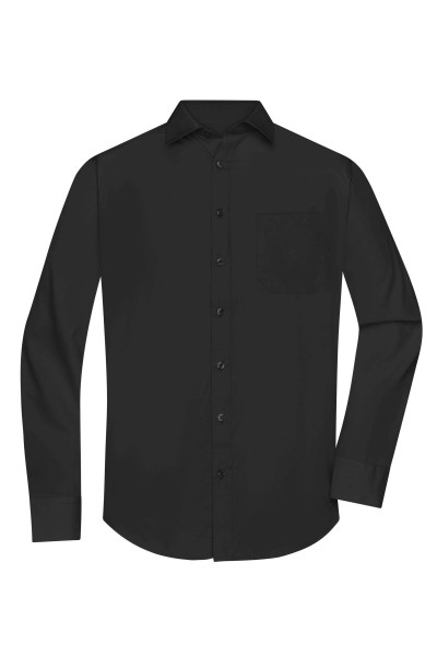 Men&#039;s Shirt Longsleeve Poplin JN678, black