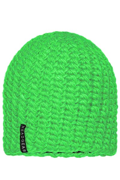 Casual Outsized Crocheted Cap, lime-green, MB7941, one size