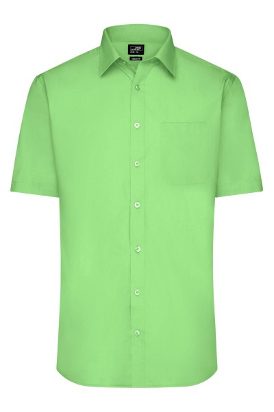 Men&#039;s Shirt Shortsleeve Poplin JN680, lime-green