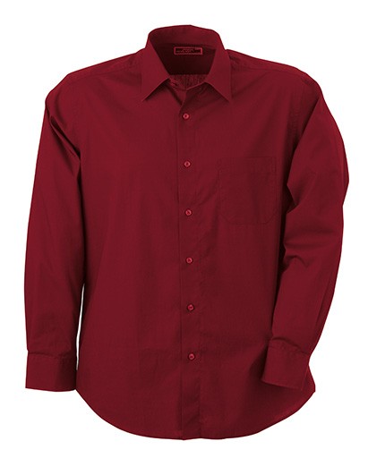 Men's Shirt Classic Fit Long, Hemden/Blusen, wine