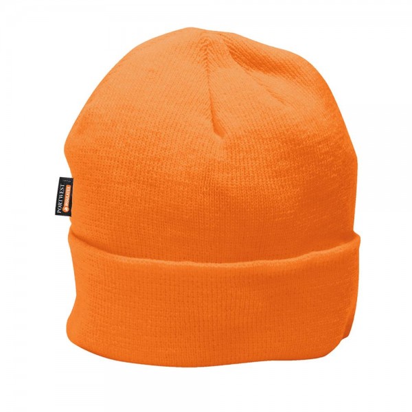 Strickmütze mit Insulatexfutter, B013, Orange