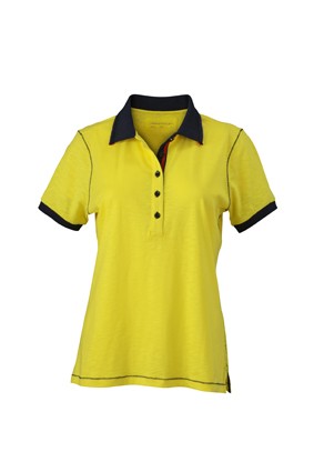 Ladies&#039; Urban Polo, Polos, yellow/navy