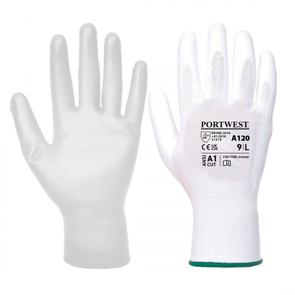 PU-Beschichteter-Handschuh, A120, Weiß