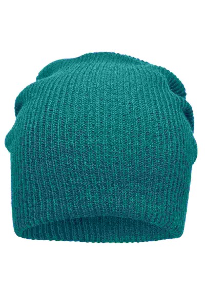 Knitted Long Beanie, petrol, MB7955, one size