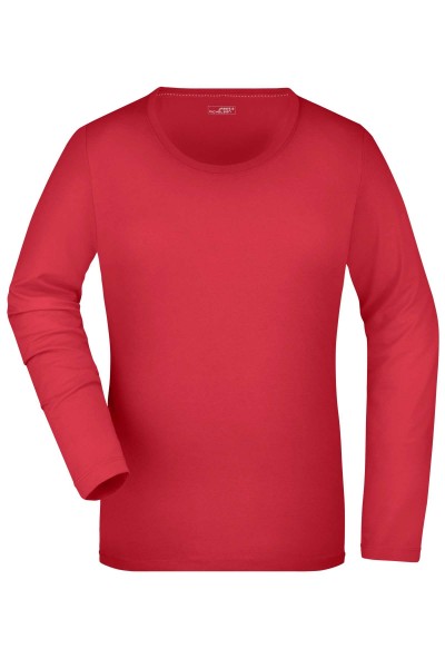 Ladies&#039; Stretch Shirt Long-Sleeved JN927, pink