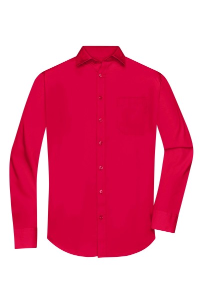 Men&#039;s Shirt Longsleeve Poplin JN678, red