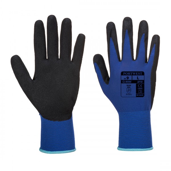 Nero Lite PU-Schaum-Handschuh, AP70, Blau/Schwarz
