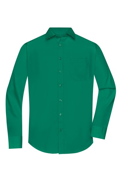 Men&#039;s Shirt Longsleeve Poplin JN678, irish-green