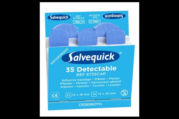 Salvequick® Refill-Einsatz 6735CAP Pflaster, 21 Stück 72x19mm, 14 Stück 72x25mm Einsteckkarte