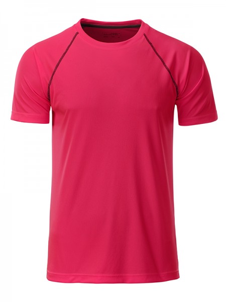 Men&#039;s Sports T-Shirt JN496, bright-pink/titan