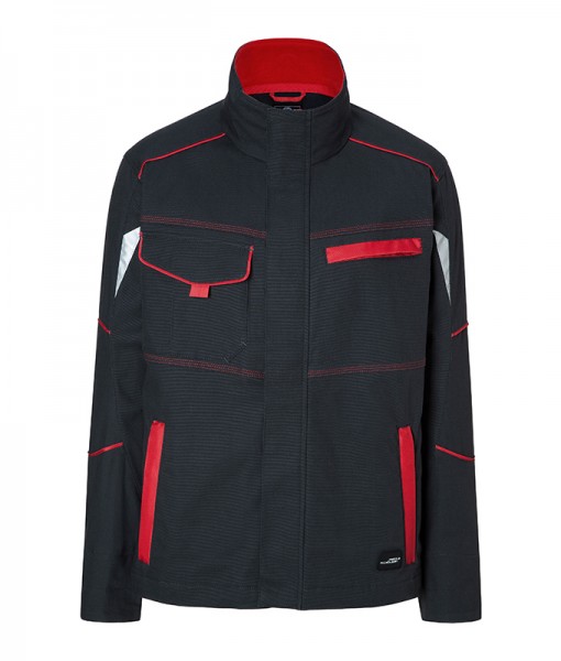 Workwear Jacket - COLOR - JN849, carbon/red