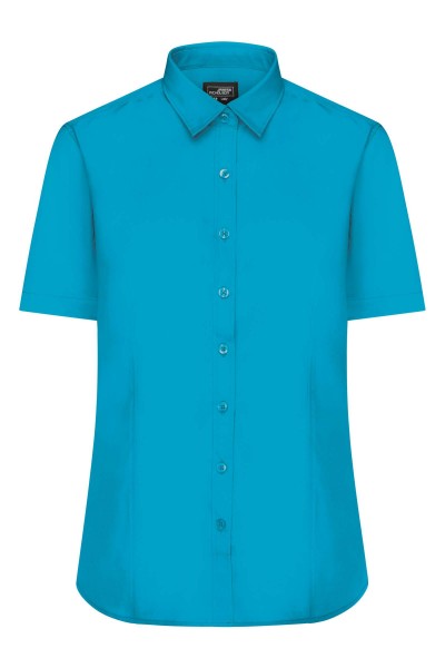 Ladies&#039; Shirt Shortsleeve Poplin JN679, turquoise
