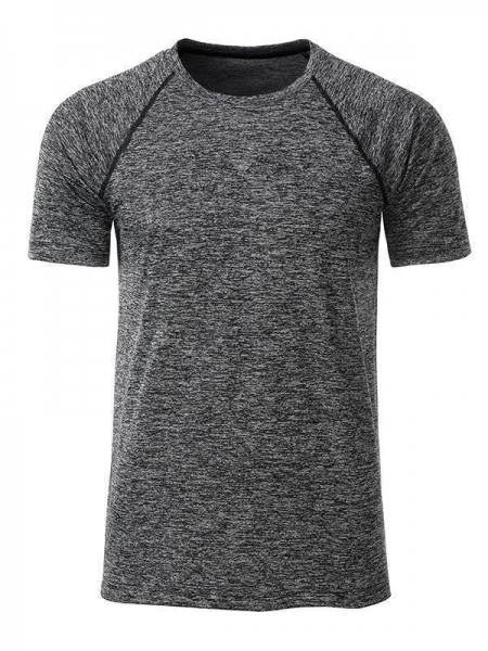 Men&#039;s Sports T-Shirt JN496, black-melange/black
