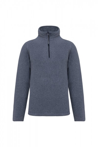 Enzo &gt; Mikrofleece Pullover 1/4 Zip K912A, French Navy Heather