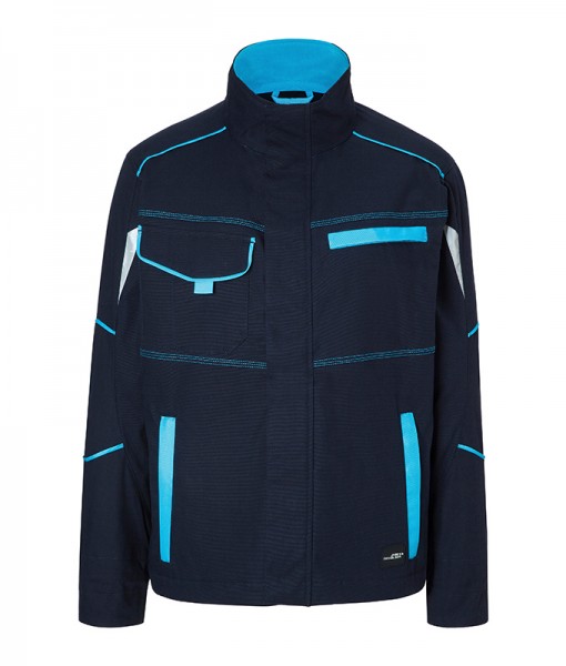 Workwear Jacket - COLOR - JN849, navy/turquoise