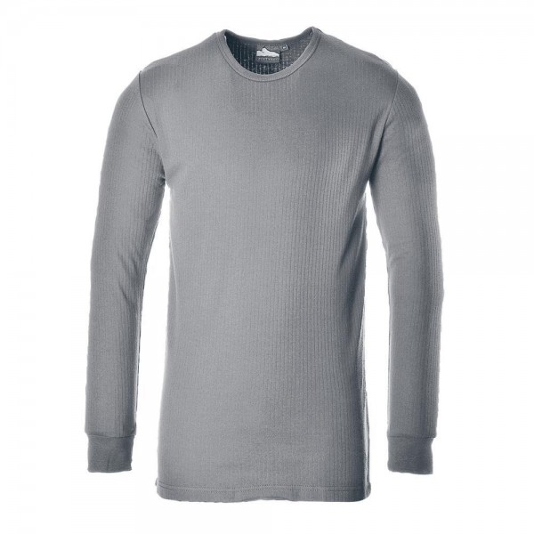 Langarm Thermo-T-Shirt, B123, Grau