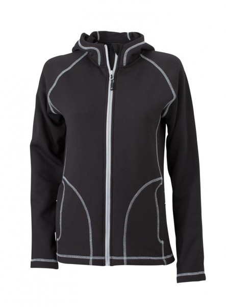 Ladies' Stretchfleece Jacket, Jacken, black/silver