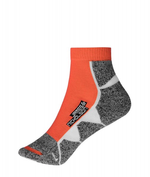 Sport Sneaker Socks JN214, bright-orange/white