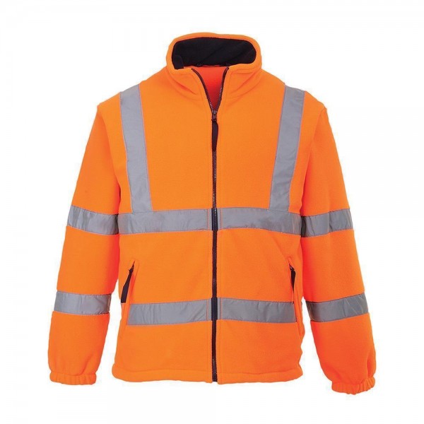 Warnschutz-Fleece-Jacke mit Netzfutter, F300, Orange