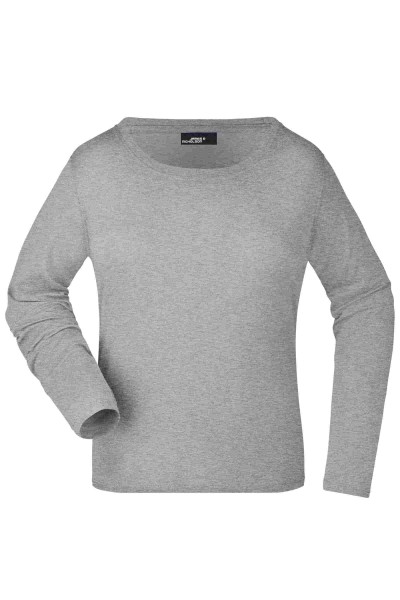 Ladies&#039; Shirt Long-Sleeved Medium JN903, grey-heather