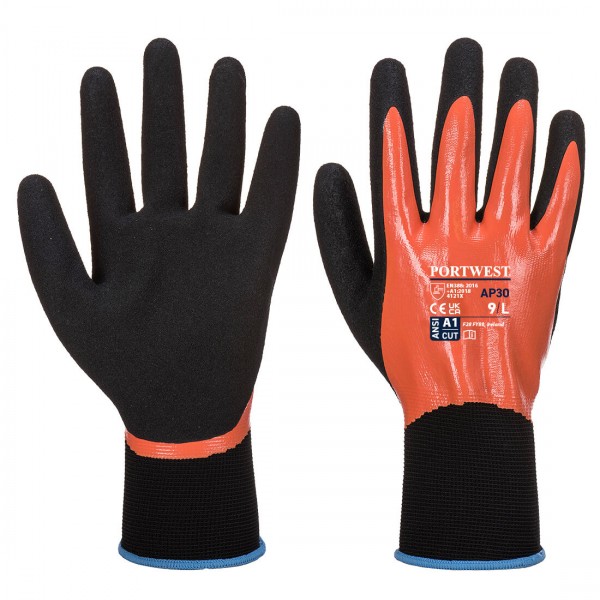 Dermi Pro Handschuh, AP30, Orange/Schwarz