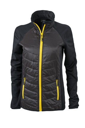 Ladies&#039; Hybrid Jacket, Jacken, black/black/yellow