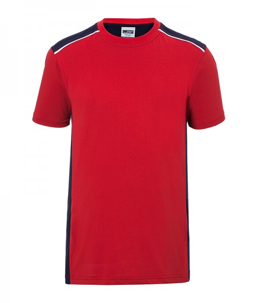 Men&#039;s Workwear T-Shirt - COLOR - JN860, red/navy