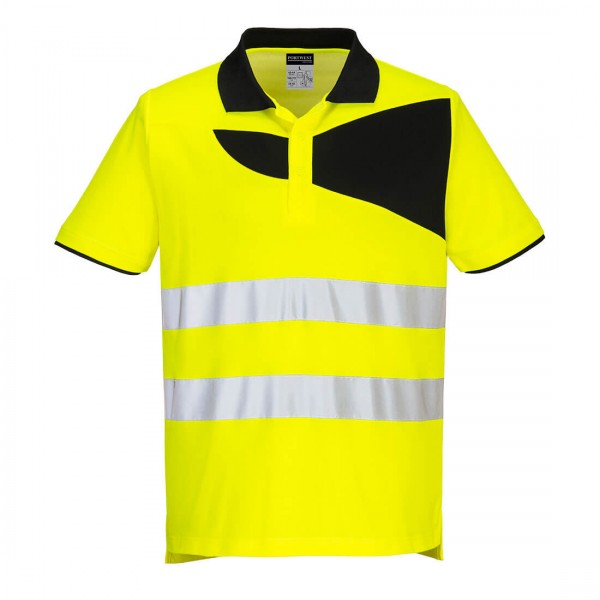 PW2 Warnschutz-Poloshirt, PW212, Gelb/Schwarz