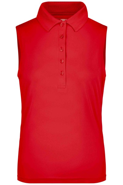 Ladies&#039; Active Polo Sleeveless JN575, red