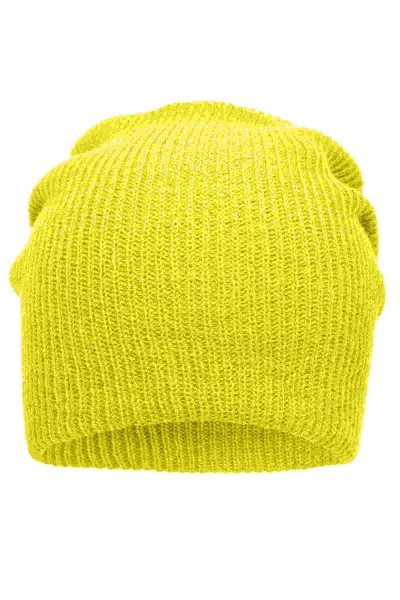 Knitted Long Beanie, yellow, MB7955, one size